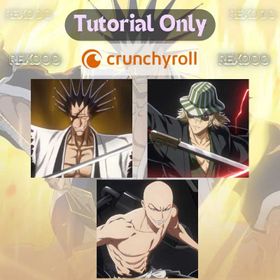 Starter · NA Crunchyroll · Kenpachi Zaraki + Kisuke Urahara + Ikkaku Madarame · Tutorial Only · Instant Delivery