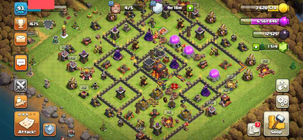 ElectroGame⚡🎮 Townhall 10 🎮 Level 93 🎮 King 27 Queen 30 🎮 Gems 1514 🎮 Medals 329🎮 Magic item 🎮 Safe Account 💯🎮⚡85