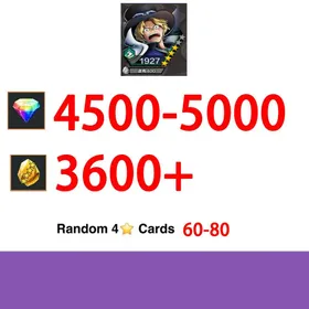 Global|Android/Only|4500-5000RD|3600+GF|Sabot+random four stars|100% Safe Account|