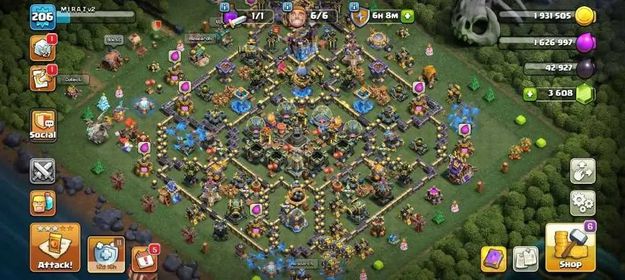 TH 18 Premium- WAR ARENA -NC YES-3608 gems-206 xp-all epix & 6× epix max-[HERO 82-101-58-70-49-11]60% DISCOUNT SHOP-MAIL CHANGE
