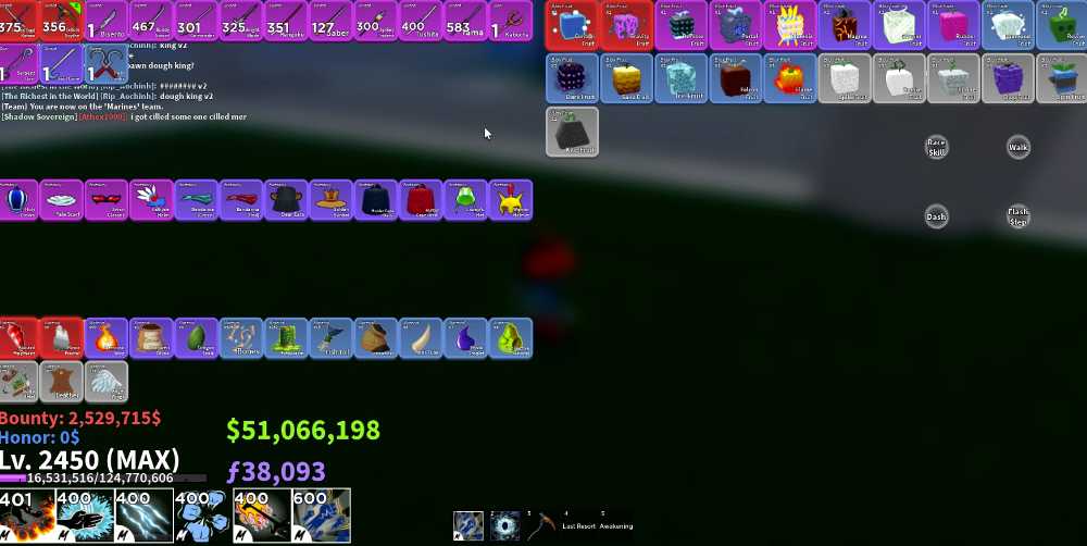 [ Blox Fruits] HUMAN V4 Full Gears Level 2450 CDK ‍️ Godhuman Unverified