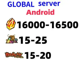 GLOBAL[ADNROID][INSTANT]16000-16500 Dragon Stones+15-25 LR+15-20 limited role DRAGON BALL Z DOKKAN BATTLE Farmed Starter Account|Dragon Ball Z Dokkan Battle